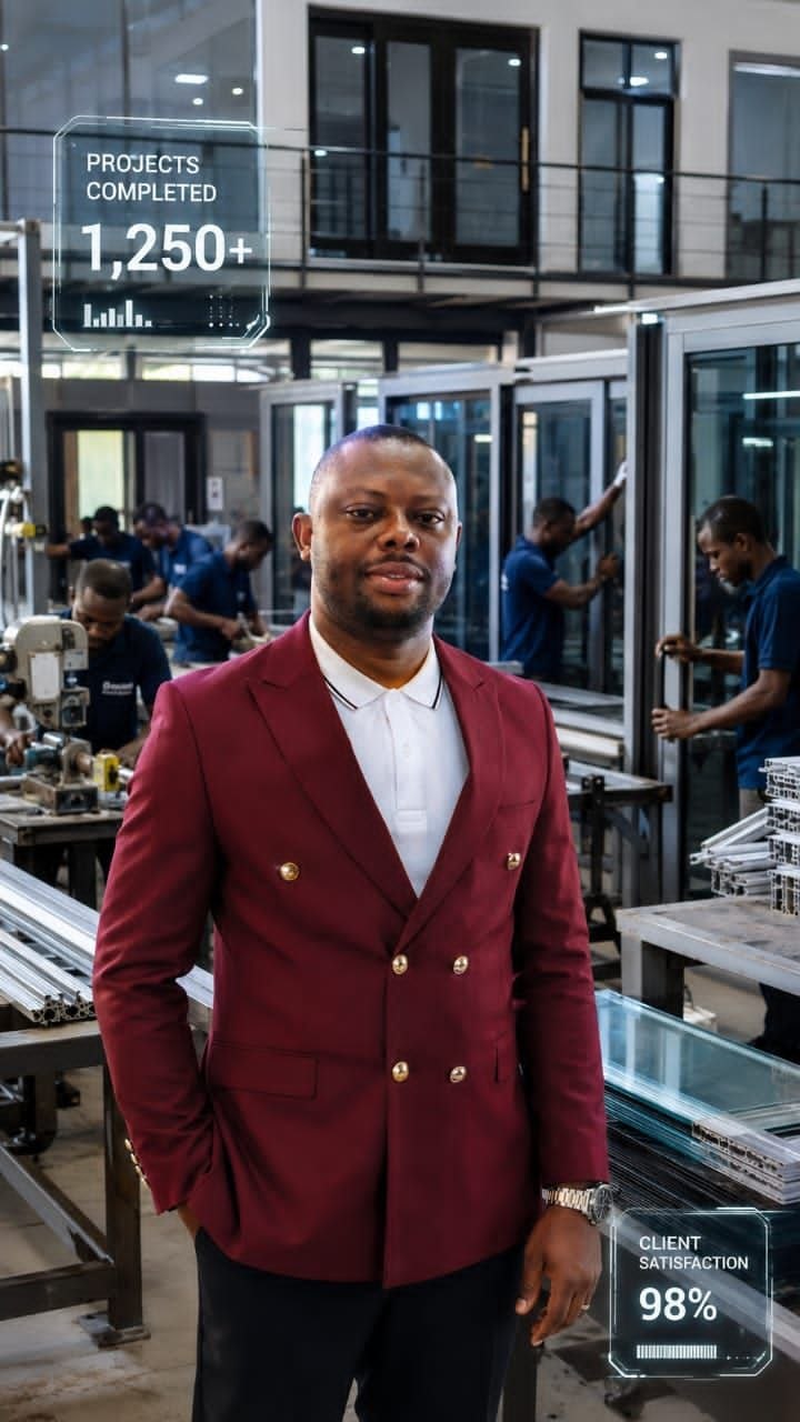 Mr. Eric Chinedum Ebule in the Ceemetal fabrication workshop